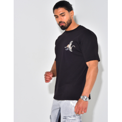 T-shirt à motifs oiseaux T-shirt à motifs oiseaux