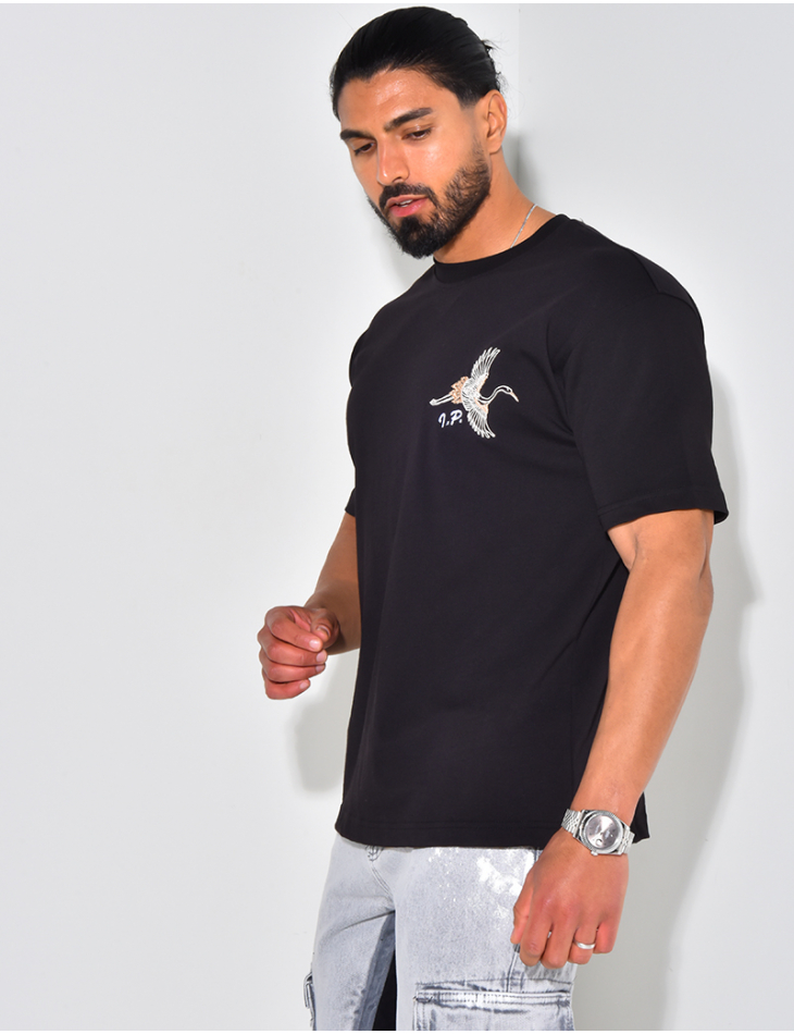 T-shirt à motifs oiseaux T-shirt à motifs oiseaux
