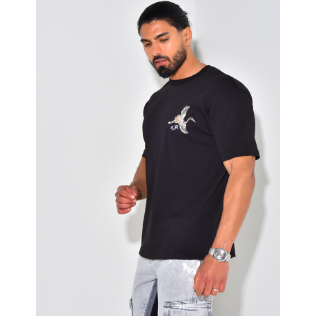 T-shirt à motifs oiseaux T-shirt à motifs oiseaux