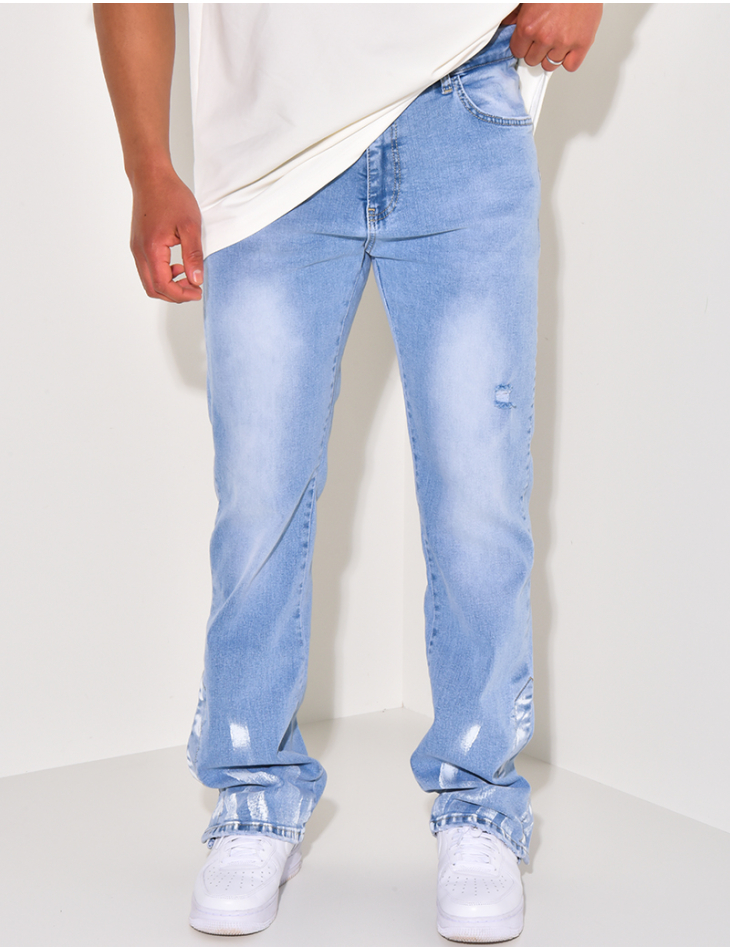 Jeans destroy à tâches de peinture Jeans destroy à tâches de peinture