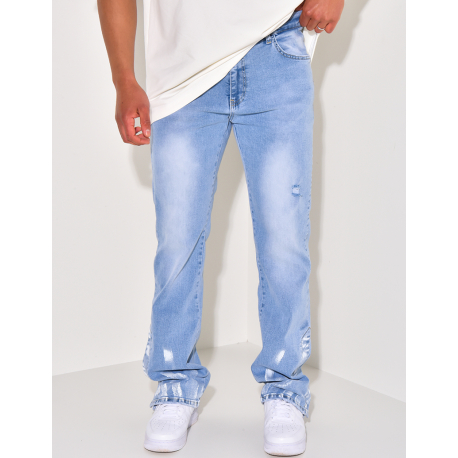 Jeans destroy à tâches de peinture Jeans destroy à tâches de peinture