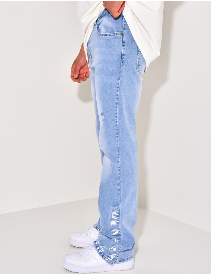 Jeans destroy à tâches de peinture Jeans destroy à tâches de peinture