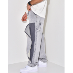 Jeans with snap inserts Jeans with snap inserts