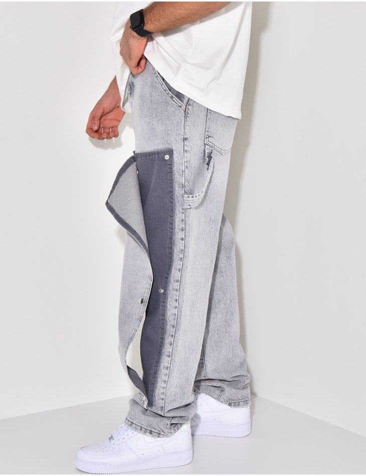 Jeans with snap inserts Jeans with snap inserts