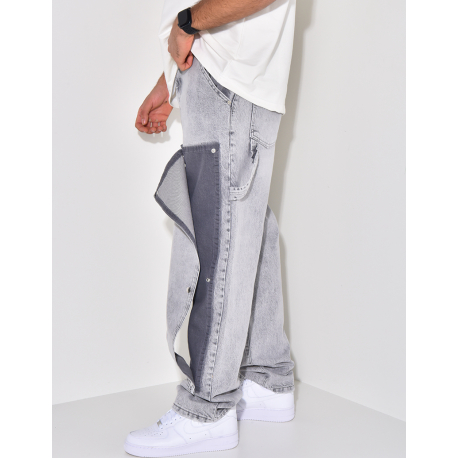 Jeans with snap inserts Jeans with snap inserts