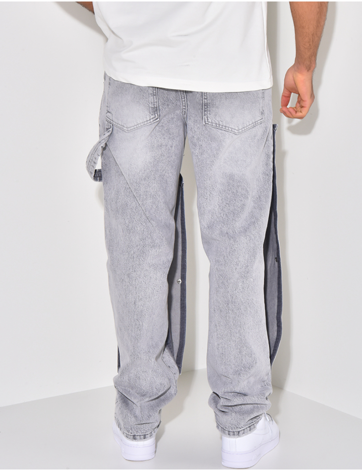 Jeans with snap inserts Jeans with snap inserts