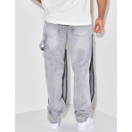 Jeans with snap inserts Jeans with snap inserts