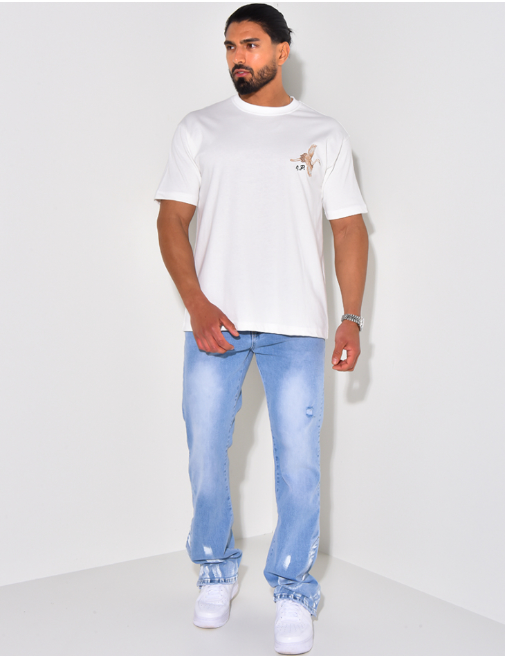 T-shirt à motifs oiseaux