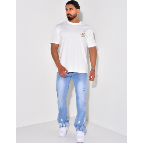 T-shirt à motifs oiseaux