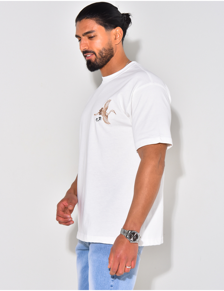 T-shirt à motifs oiseaux