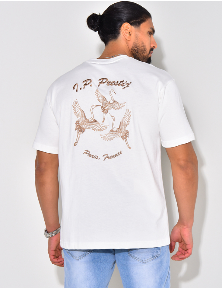 T-shirt à motifs oiseaux