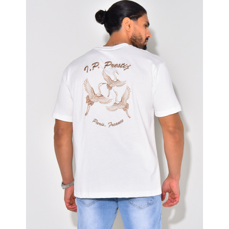 T-shirt à motifs oiseaux