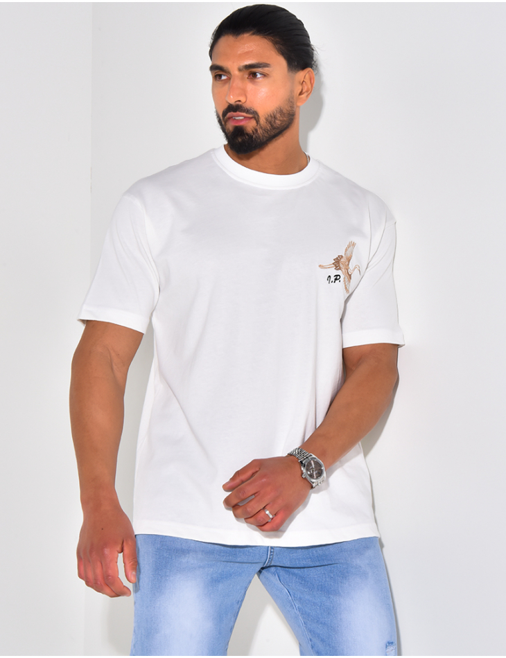 T-shirt à motifs oiseaux