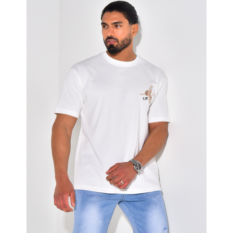 T-shirt à motifs oiseaux