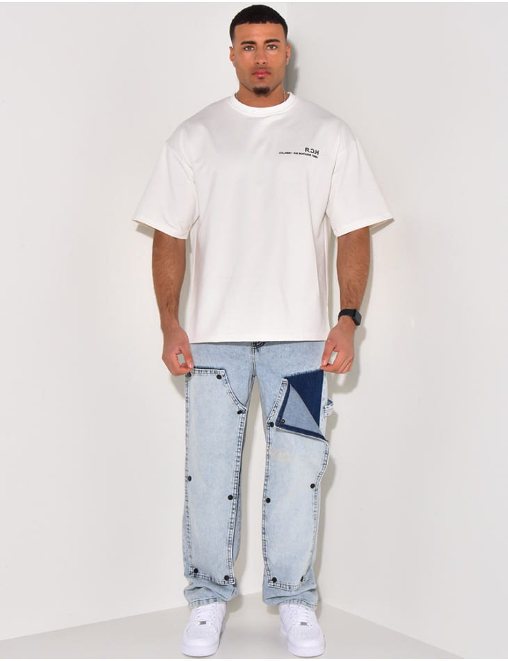 Jeans mit Druckknopfeinsätzen Jeans mit Druckknopfeinsätzen