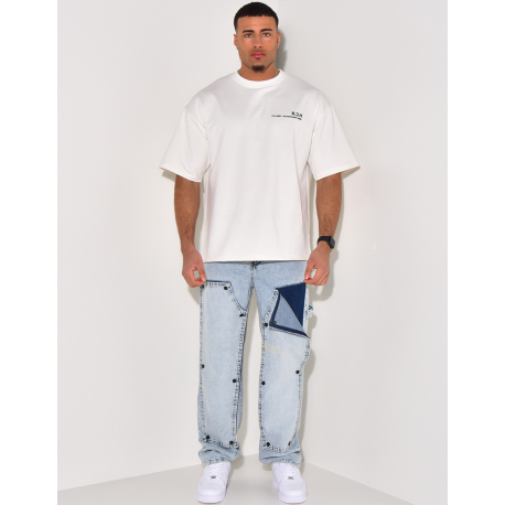 Jeans mit Druckknopfeinsätzen Jeans mit Druckknopfeinsätzen