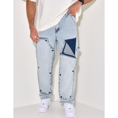 Jeans mit Druckknopfeinsätzen Jeans mit Druckknopfeinsätzen