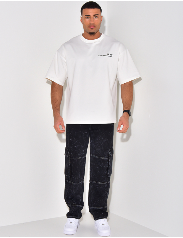 Jeans à poches effet tâché Jeans à poches effet tâché