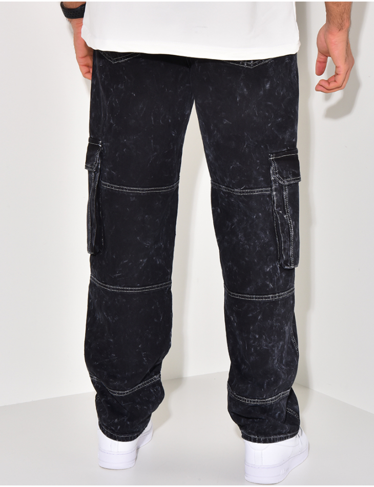 Jeans à poches effet tâché Jeans à poches effet tâché