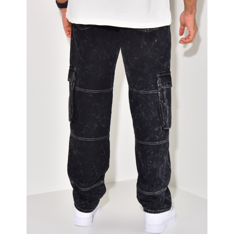 Jeans à poches effet tâché Jeans à poches effet tâché