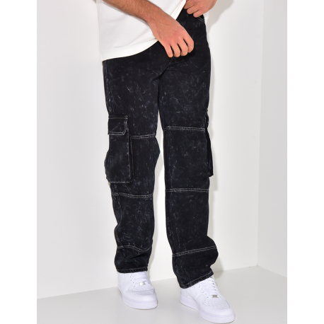 Jeans à poches effet tâché Jeans à poches effet tâché