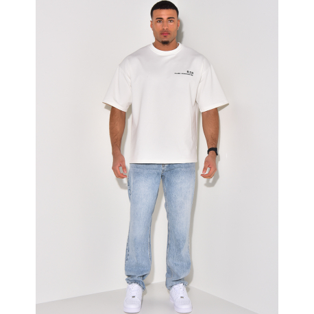 Weite, gewaschene Jeans