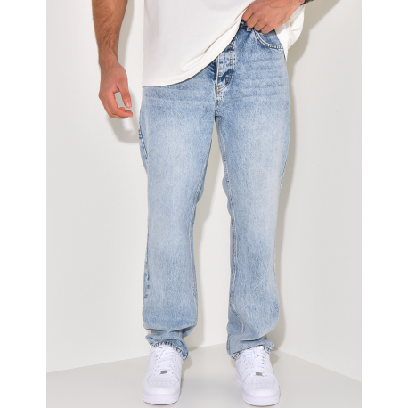  Wide washed jeans