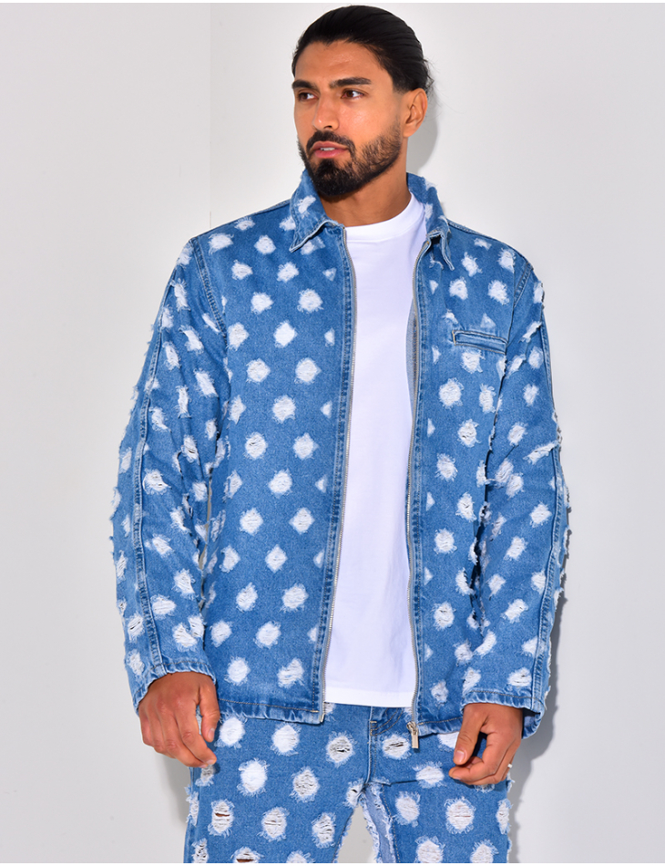 Veste en jeans destroy Veste en jeans destroy