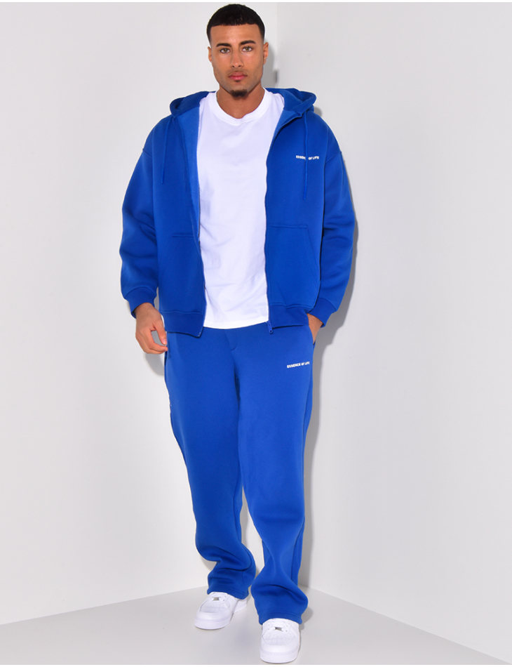 Ensemble pantalon et veste zippée molletonné "Essence of life" Ensemble pantalon et veste zippée molletonné "Essence of life"