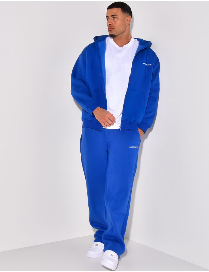 Ensemble pantalon et veste zippée molletonné "Essence of life" Ensemble pantalon et veste zippée molletonné "Essence of life"