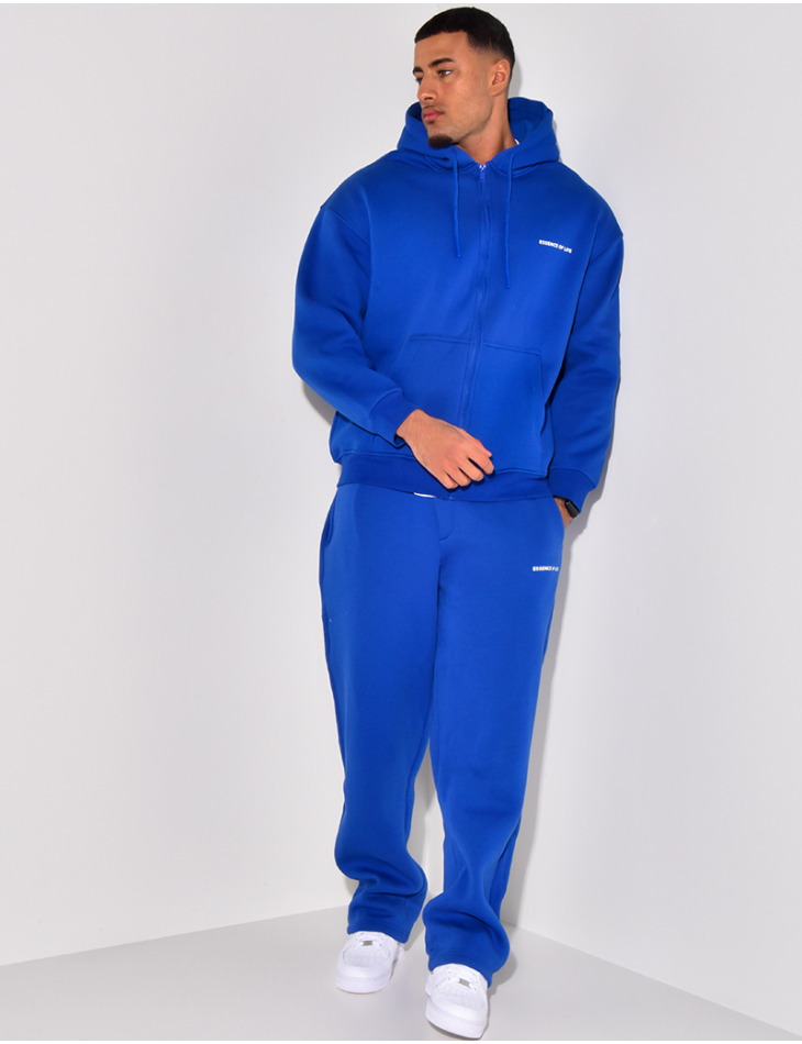 Ensemble pantalon et veste zippée molletonné "Essence of life"