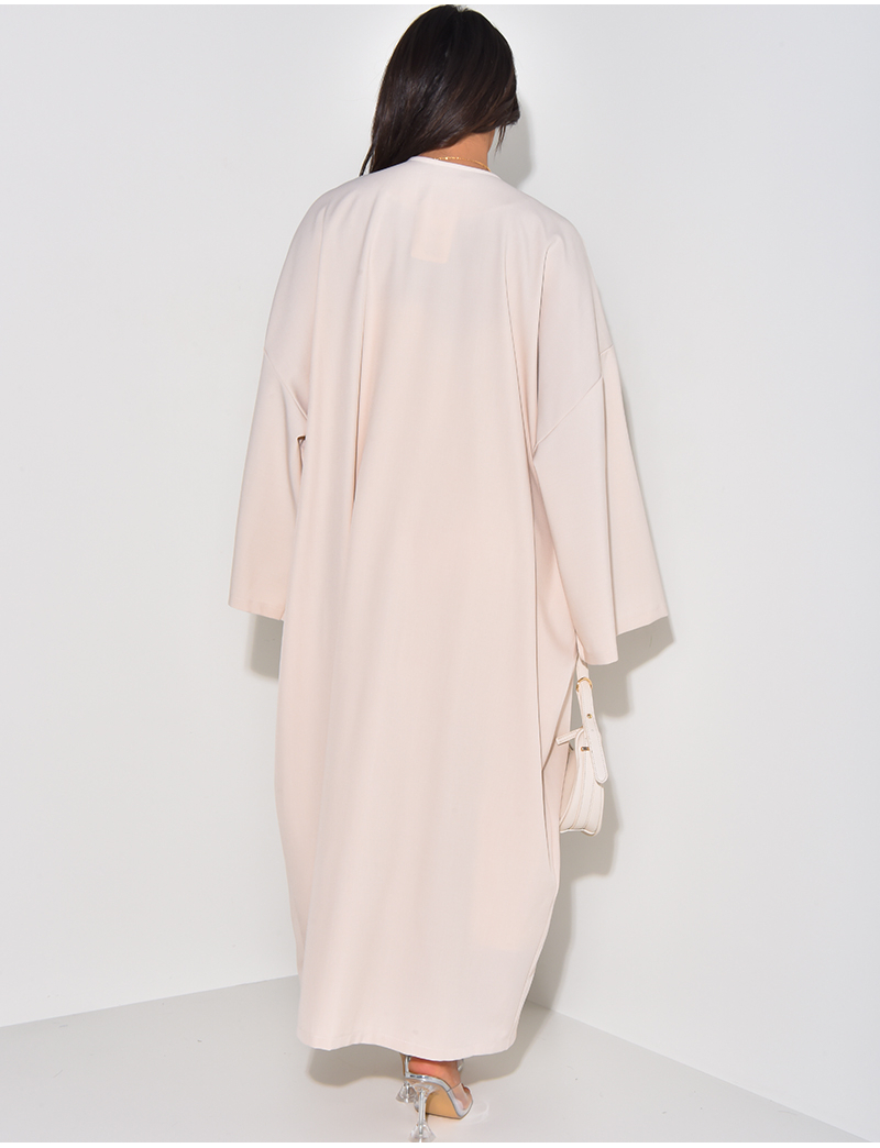 Linen-effect oversize kimono