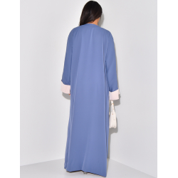 Lined kimono with contrasting trim