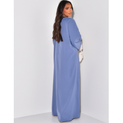 Lined kimono with contrasting trim