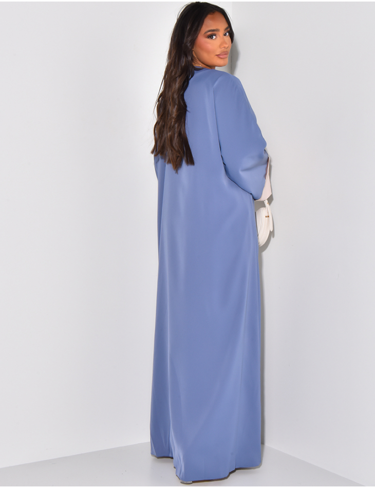 Lined kimono with contrasting trim