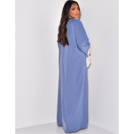 Lined kimono with contrasting trim