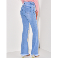 Jeans pattes d'eph destroy