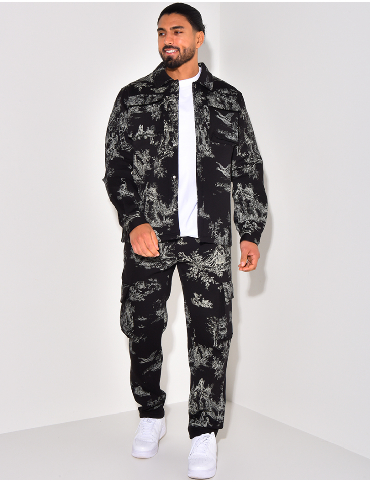 Ensemble pantalon et chemise à motifs Ensemble pantalon et chemise à motifs