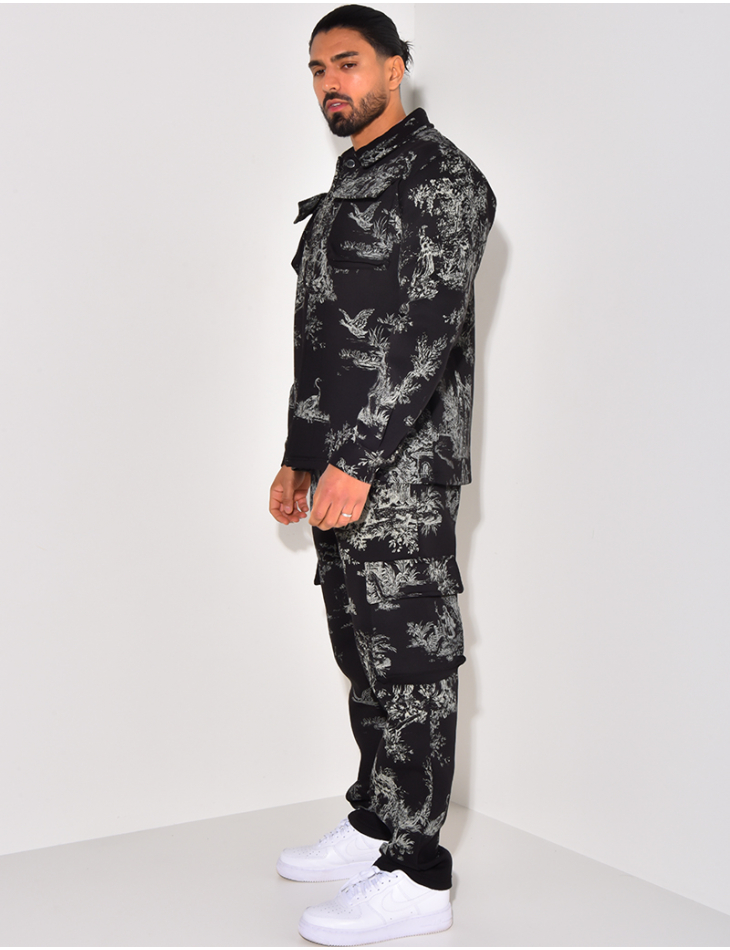 Ensemble pantalon et chemise à motifs Ensemble pantalon et chemise à motifs