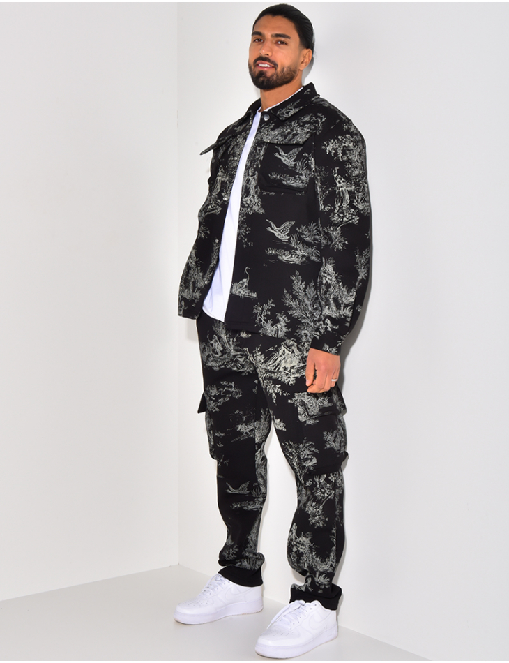 Ensemble pantalon et chemise à motifs Ensemble pantalon et chemise à motifs