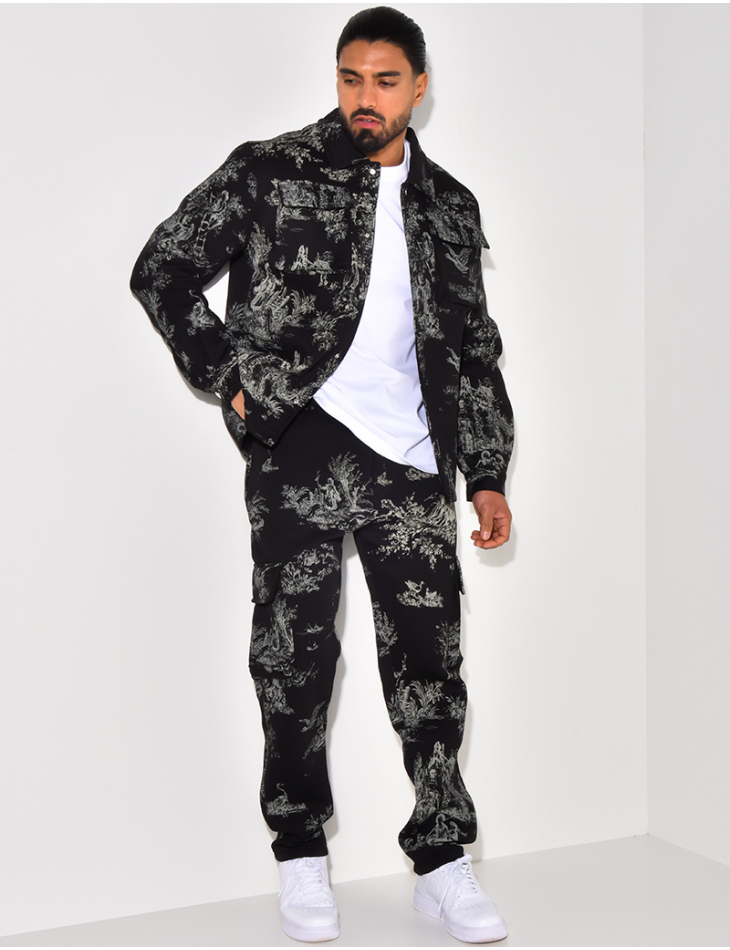 Ensemble pantalon et chemise à motifs Ensemble pantalon et chemise à motifs