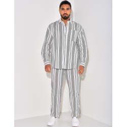 Ensemble pantalon et chemise à motifs Ensemble pantalon et chemise à motifs