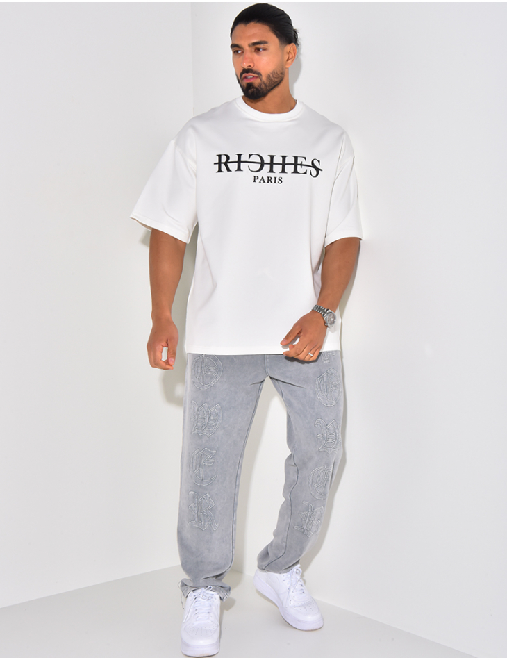 T-shirt "Riches Paris" barré T-shirt "Riches Paris" barré