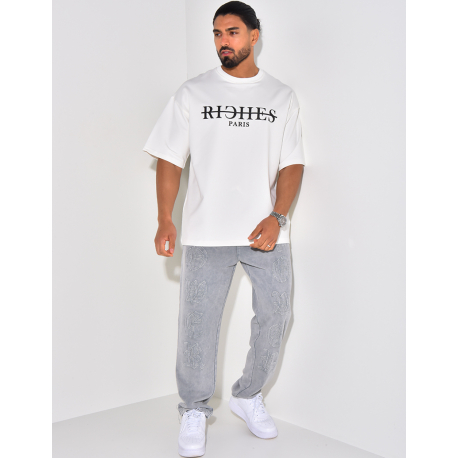 T-shirt "Riches Paris" barré T-shirt "Riches Paris" barré