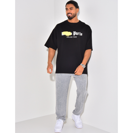 T-shirt "Riches Paris" tâché T-shirt "Riches Paris" tâché