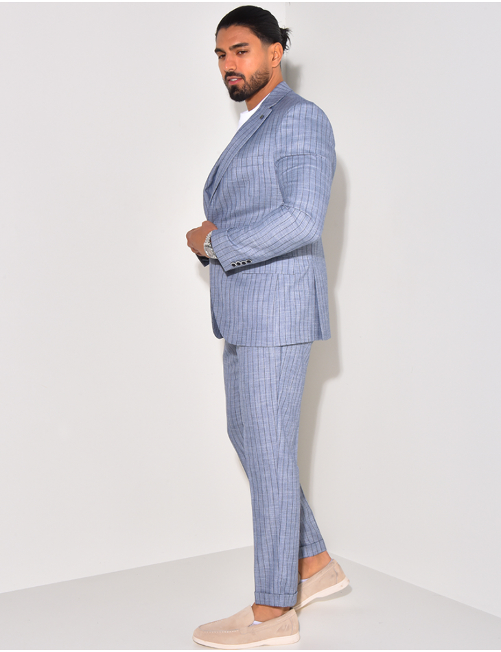 Ensemble de costume 2 pièces à rayures Ensemble de costume 2 pièces à rayures