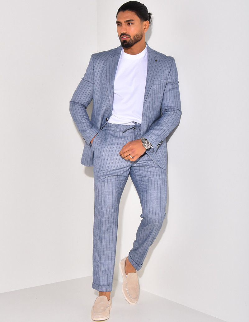 Ensemble de costume 2 pièces à rayures