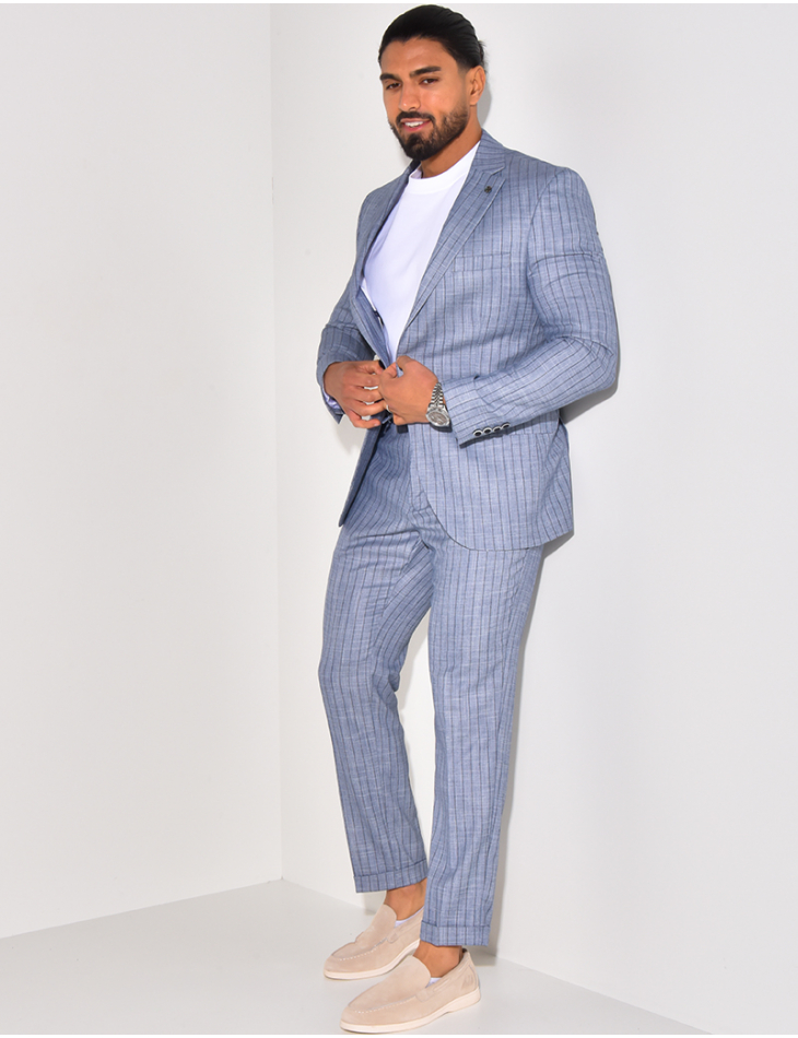 Ensemble de costume 2 pièces à rayures Ensemble de costume 2 pièces à rayures