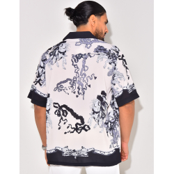 Chemise manches courtes à motifs cavaliers Chemise manches courtes à motifs cavaliers
