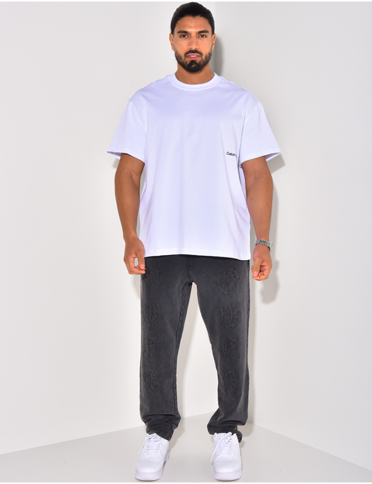 Pantalon de jogging à écriture aspect vieilli Pantalon de jogging à écriture aspect vieilli
